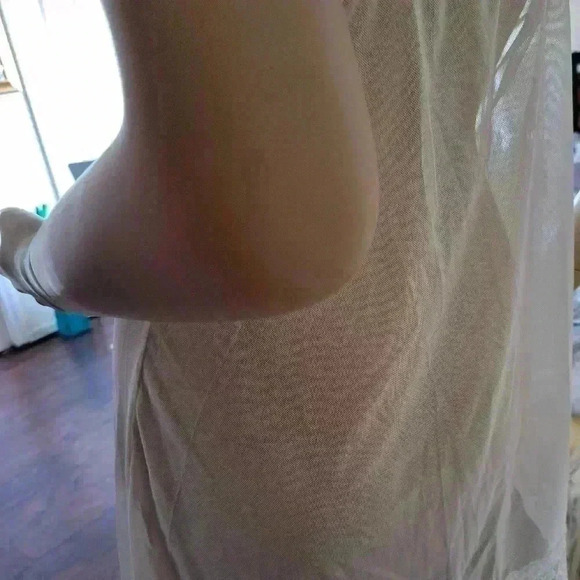 Negligee white lace and mesh - Picture 5 of 9